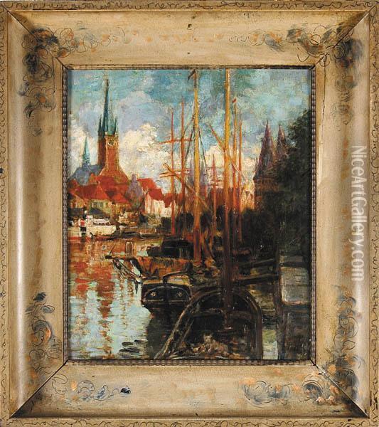 Nabrzeze Portowe Oil Painting - Harald Friedrich