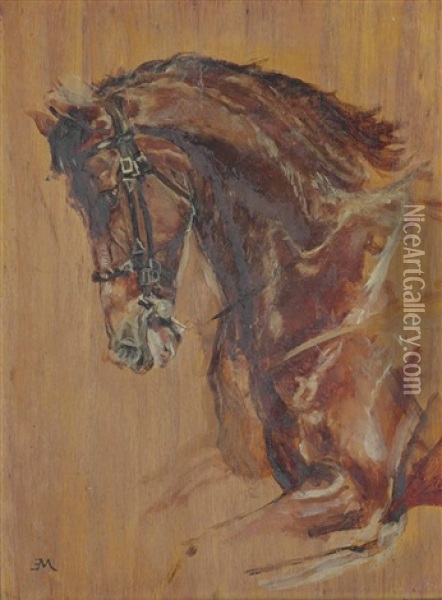 Study Of A Horse Oil Painting - Ernest Meissonier