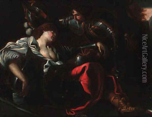 Tancred and Clorinda Oil Painting - Giorgio Da Castelfranco Veneto (See Giorgione)