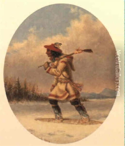 Indian Hunter Oil Painting - Cornelius David Krieghoff