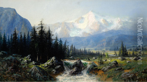 Rocky Mountains Oil Painting - George Ernest Colby
