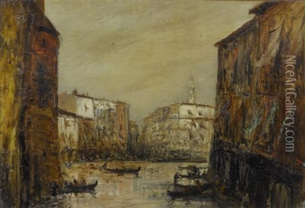 Venezianische Ansicht Oil Painting - Edouard-Jacques Dufeu