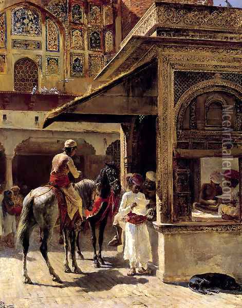 The Metalsmith's Shop 2 Oil Painting - Edwin Lord Weeks
