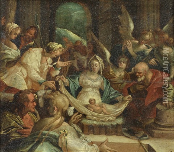 The Adoration Of The Shepherds Oil Painting - Hans Von Aachen