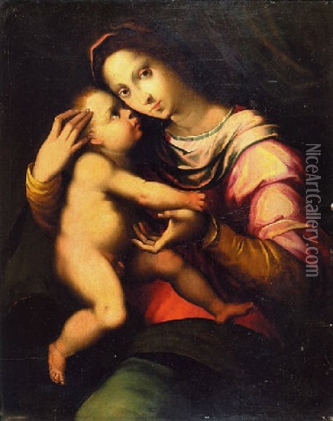 Vierge A L'enfant Oil Painting - Andrea del Brescianino