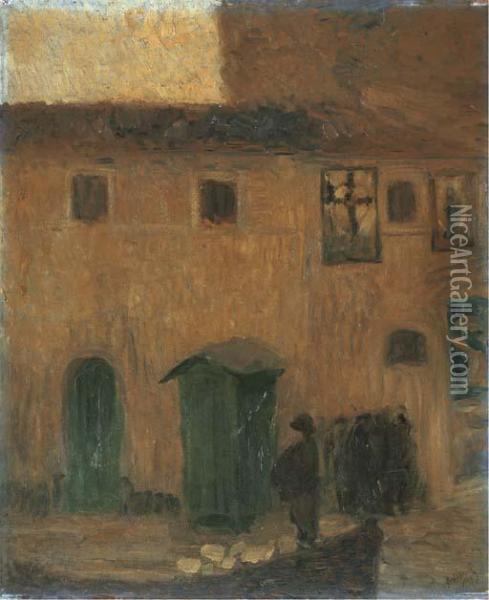 Il Carcere Di Viareggio Oil Painting - Lorenzo Viani