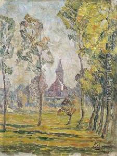 Landschap Te Wacken (1922) Oil Painting - Modest Huys