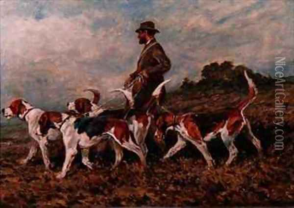 Hound Oil Painting - John Emms