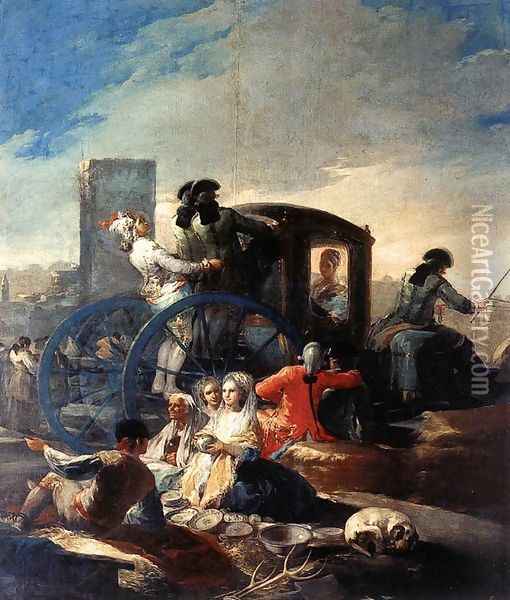 The Crockery Vendor Oil Painting - Francisco De Goya y Lucientes