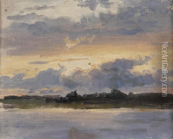 Sunset Oil Painting - Eero Jarnefelt