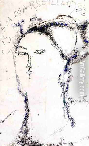 Madame Othon Friesz, La Marseillaise Oil Painting - Amedeo Modigliani