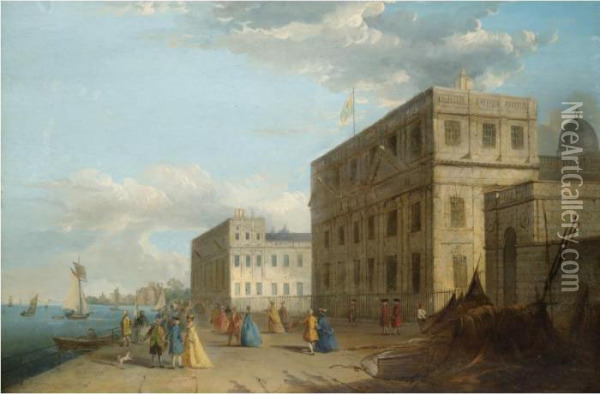 View Of Greenwich Hospital Oil Painting - Joseph Paul