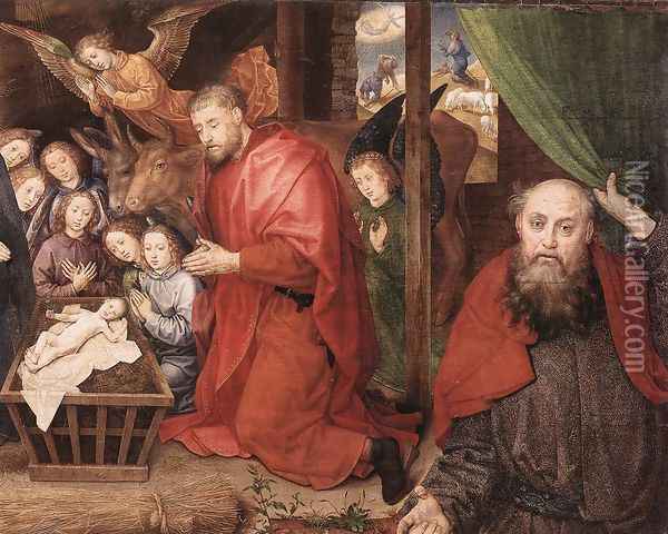 Adoration of the Shepherds (detail 3) c. 1480 Oil Painting - Hugo Van Der Goes