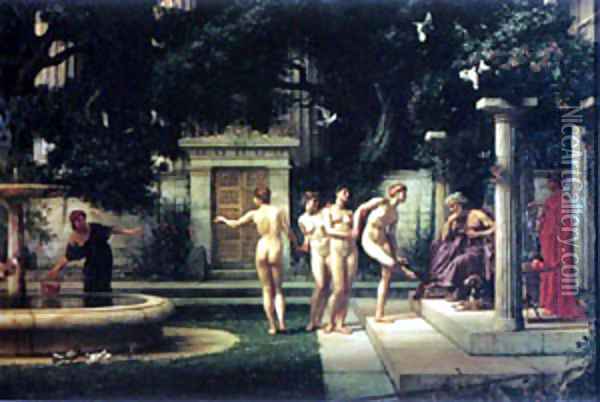 A Visit to Aesclepius Oil Painting - Sir Edward John Poynter