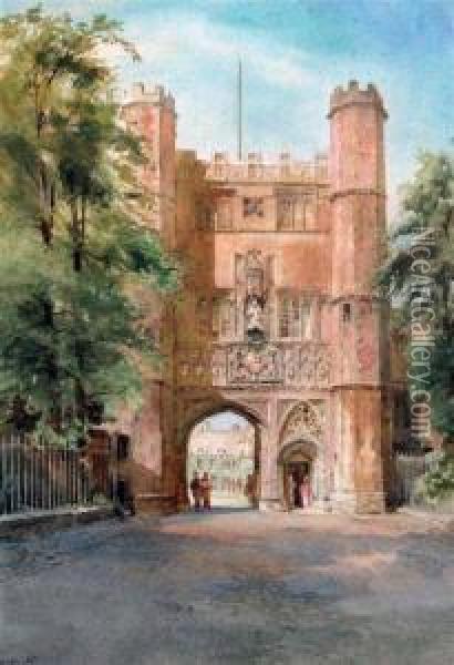 Trinity Gateway, Cambridge' Oil Painting - Richard Henry Wright