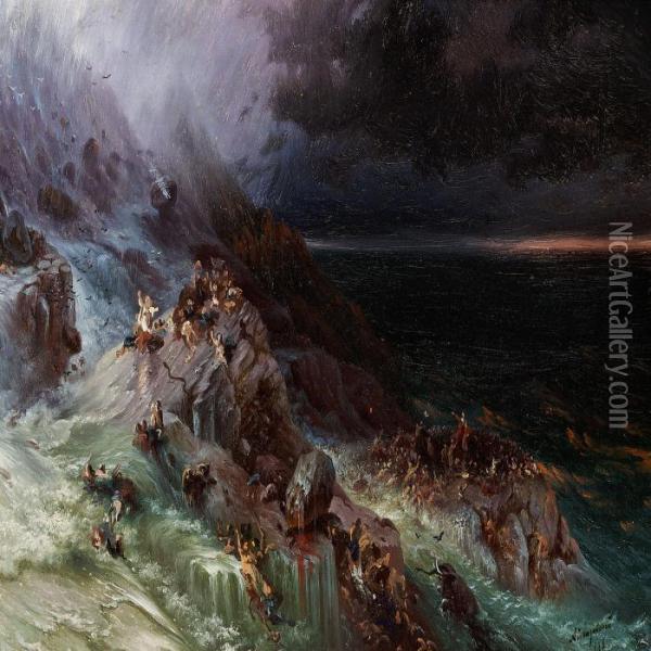 The Deluge Oil Painting - Ivan Konstantinovich Aivazovsky