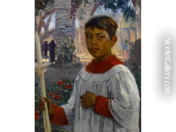 Altar Boy Oil Painting - Joseph Kleitsch