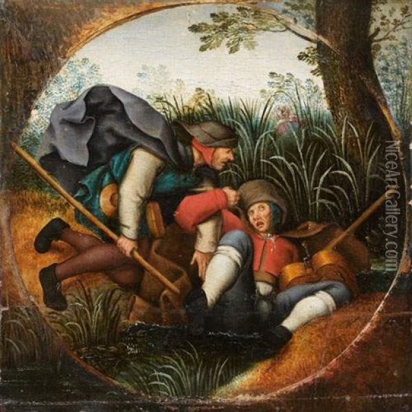 La Chute Des Aveugles Oil Painting - Pieter Brueghel the Younger