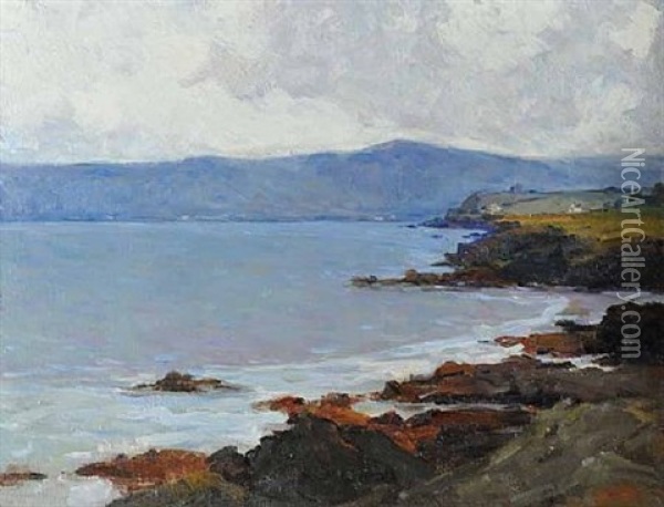 The Coast At Layde Oil Painting - Hans (Jean) Iten