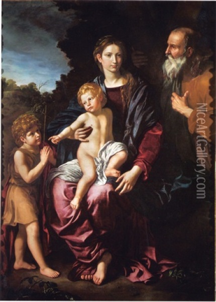 Das Kind Im Hof Oil Painting - Bartolomeo Cavarozzi
