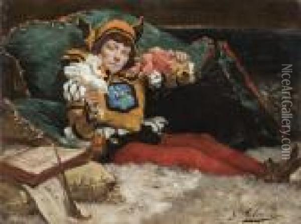 Le Fou Du Roi Oil Painting - Georges Jules Victor Clairin