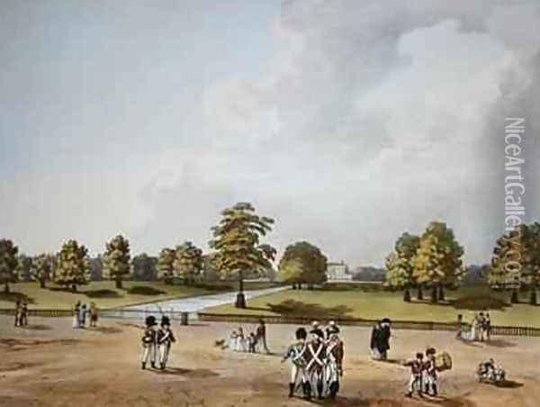 A View in St Jamess Park of Buckingham House Oil Painting - Mannskirsch, Franz Joseph