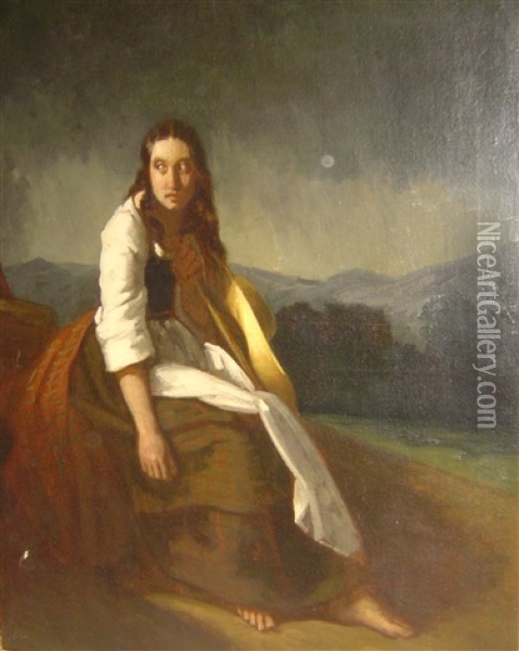La Madeleine Repentante Oil Painting - Philippe Auguste Jeanron