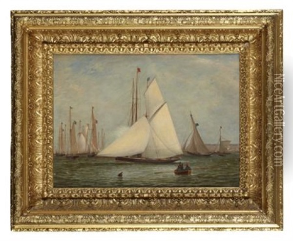 The Yacht Race Oil Painting - William Clark