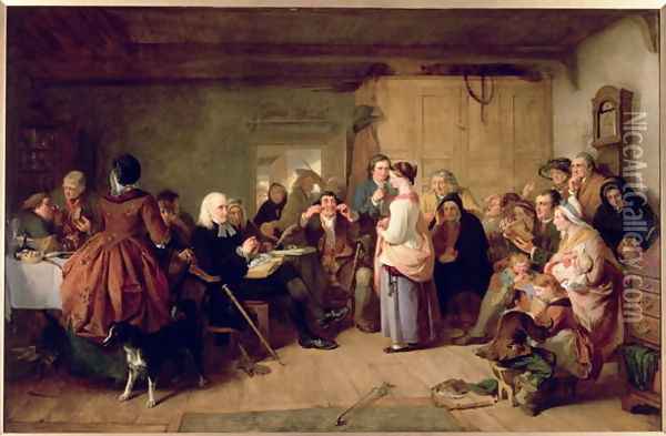 Presbyterian Catechising, 1847 Oil Painting - John Phillip