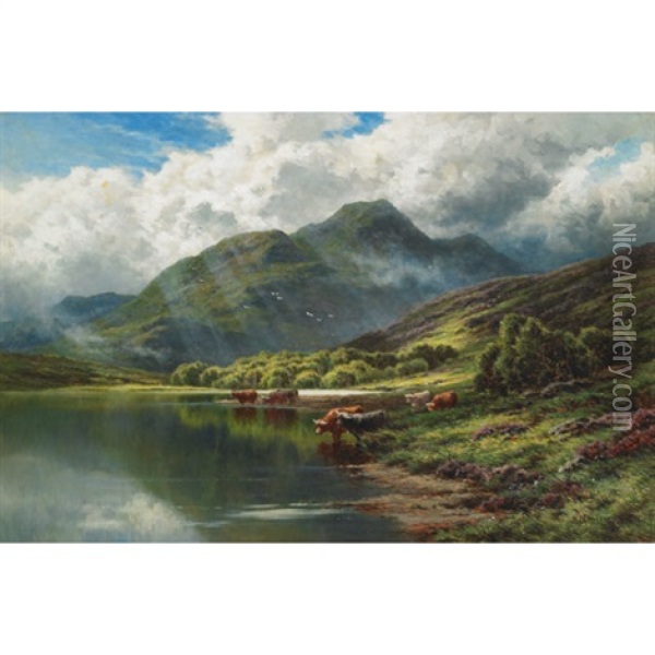 Loch Achray And Ben Venue, Perthshire Oil Painting - Henry Decon Hillier