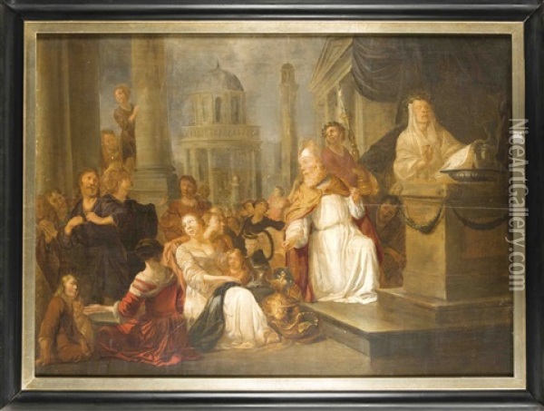 Das Opfer Von Lystra Oil Painting - Jan De Bray