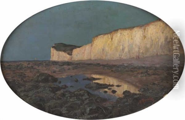 Falaises De Normandie Oil Painting - Hrand Alyanak