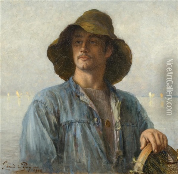 Le Pecheur De Venise Oil Painting - Edmond Jean de Pury