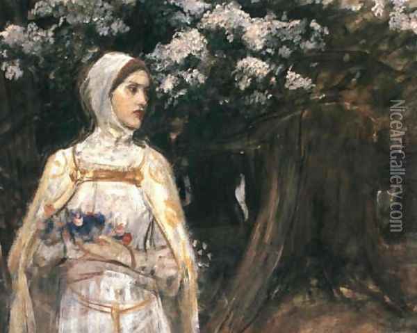 Beatrice study 1915 Oil Painting - John William Waterhouse
