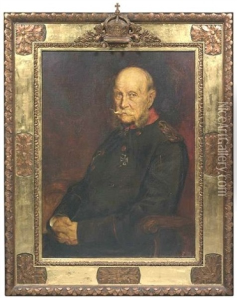 Portrait Kaiser Wilhelm I Oil Painting - Friedrich Wilhelm Kricheldorff