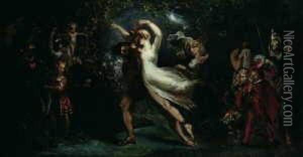 Faust Und Helena. Oil Painting - Theodor Von Holst