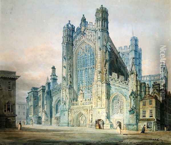 View of a Cathedral Oil Painting - William Turner