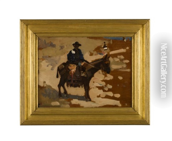 Young Man On A Mule Oil Painting - Arthur Melville