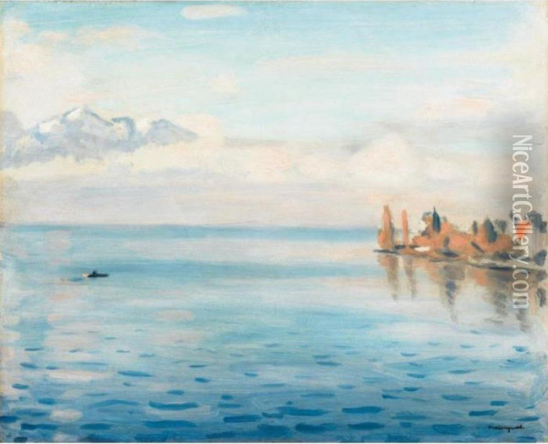 Montreux Oil Painting - Albert Marquet