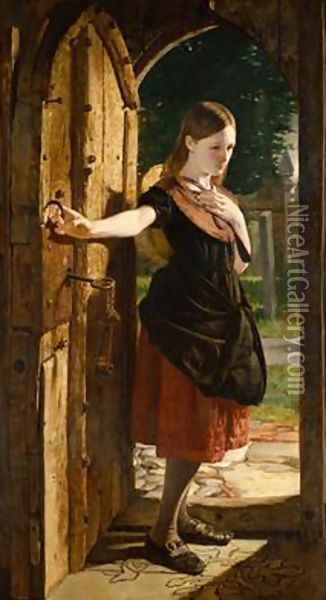 Little Nell leaving the Church Oil Painting - James Lobley