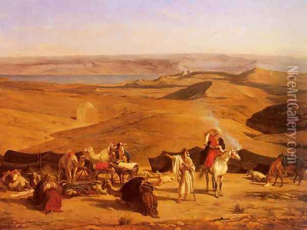 The Desert Encampment Oil Painting - Alberto Pasini