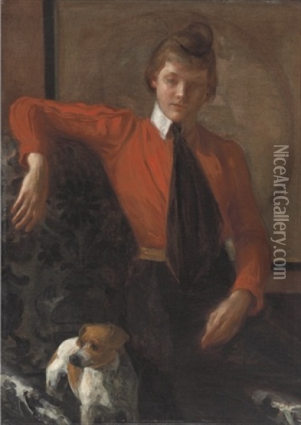 Madeleine Lemoinne, Daughter Of General Chardonne Oil Painting - Jacques-Emile Blanche