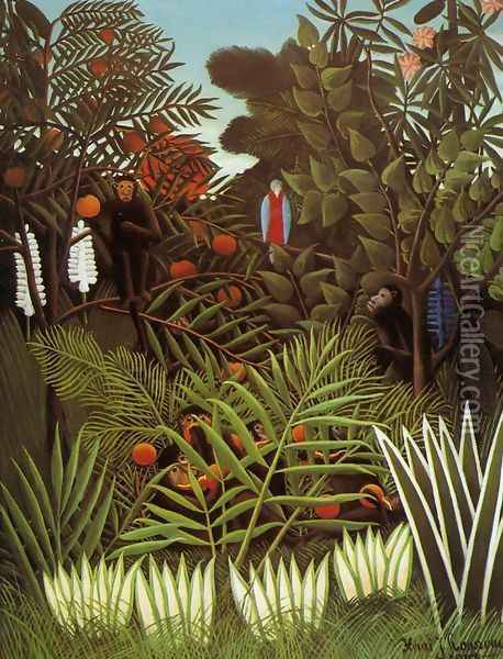 Exotic Landscape Oil Painting - Henri Julien Rousseau