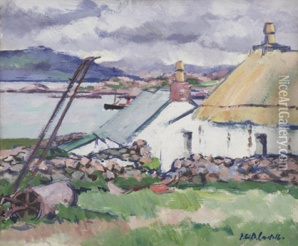 An Old Croft, Iona Oil Painting - Francis Campbell Boileau Cadell