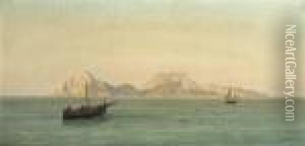 Capri - Veduta Da Maifa Oil Painting - Friedrich Nerly