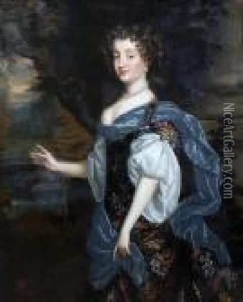 A Portrait Of A Noble Lady Oil Painting - Sir Peter Lely