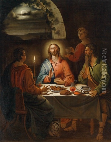 Das Letzte Abendmahl Oil Painting - Peter Paul Kirchebner