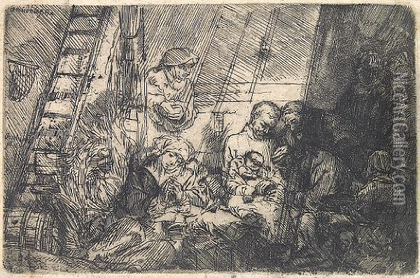 Circumcision In The Stable Oil Painting - Rembrandt Van Rijn