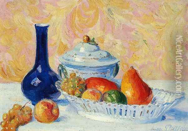 Still Life with Fruit Oil Painting - Hippolyte Petitjean