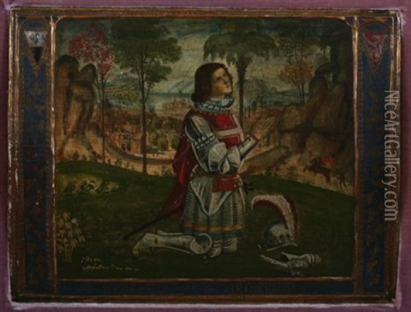 Alberto Aringhieri, Cavaliere Di Malta Oil Painting - Bernardino di (il Pinturicchio) Betto (Betti)